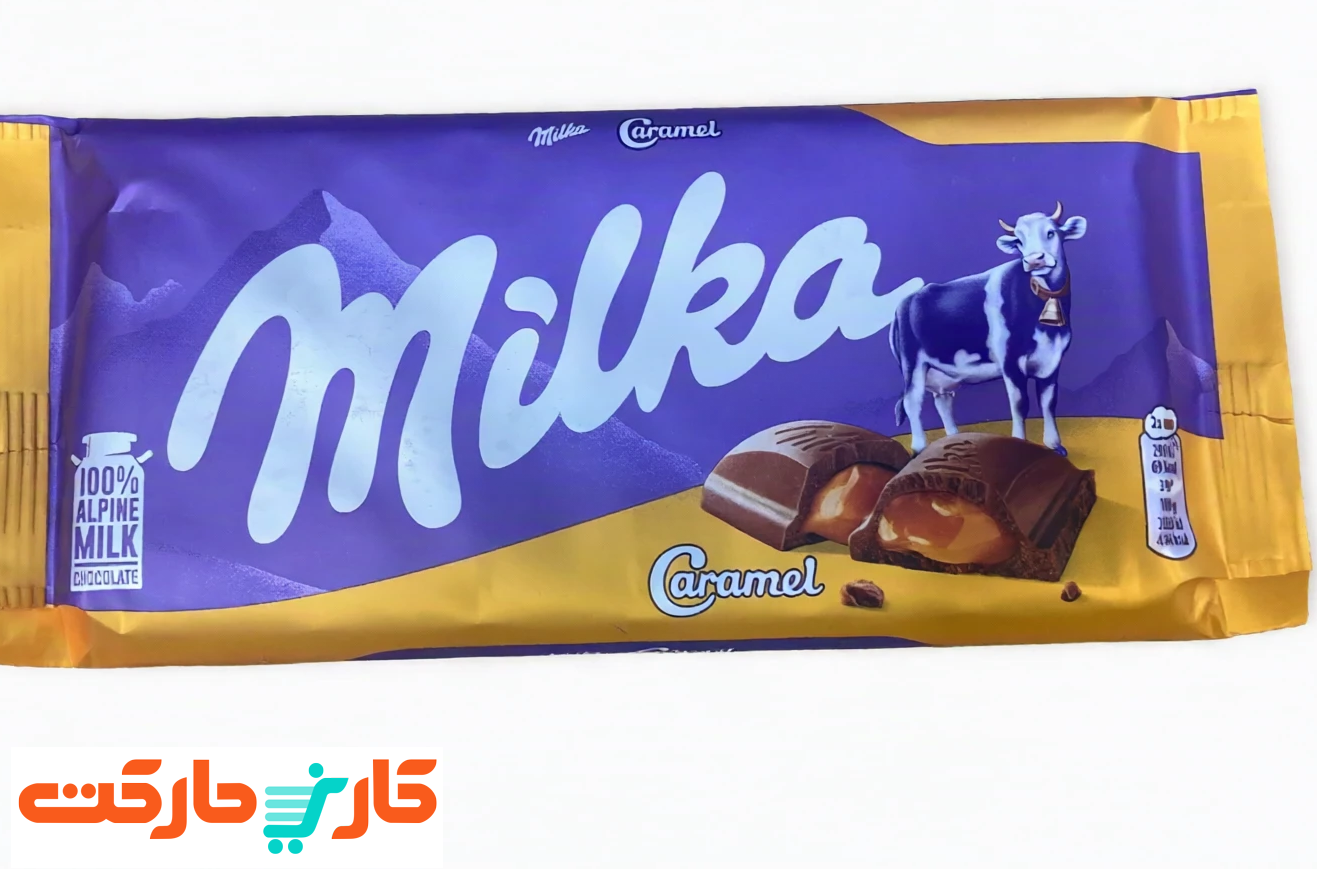 شکلات شیری میلکا کارامل 100 گرمی (Milka)