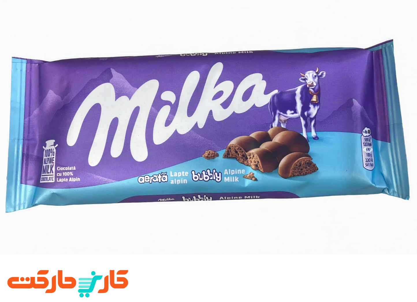 شکلات شیری میلکا حبابی 95 گرمی (Milka Bubbly)