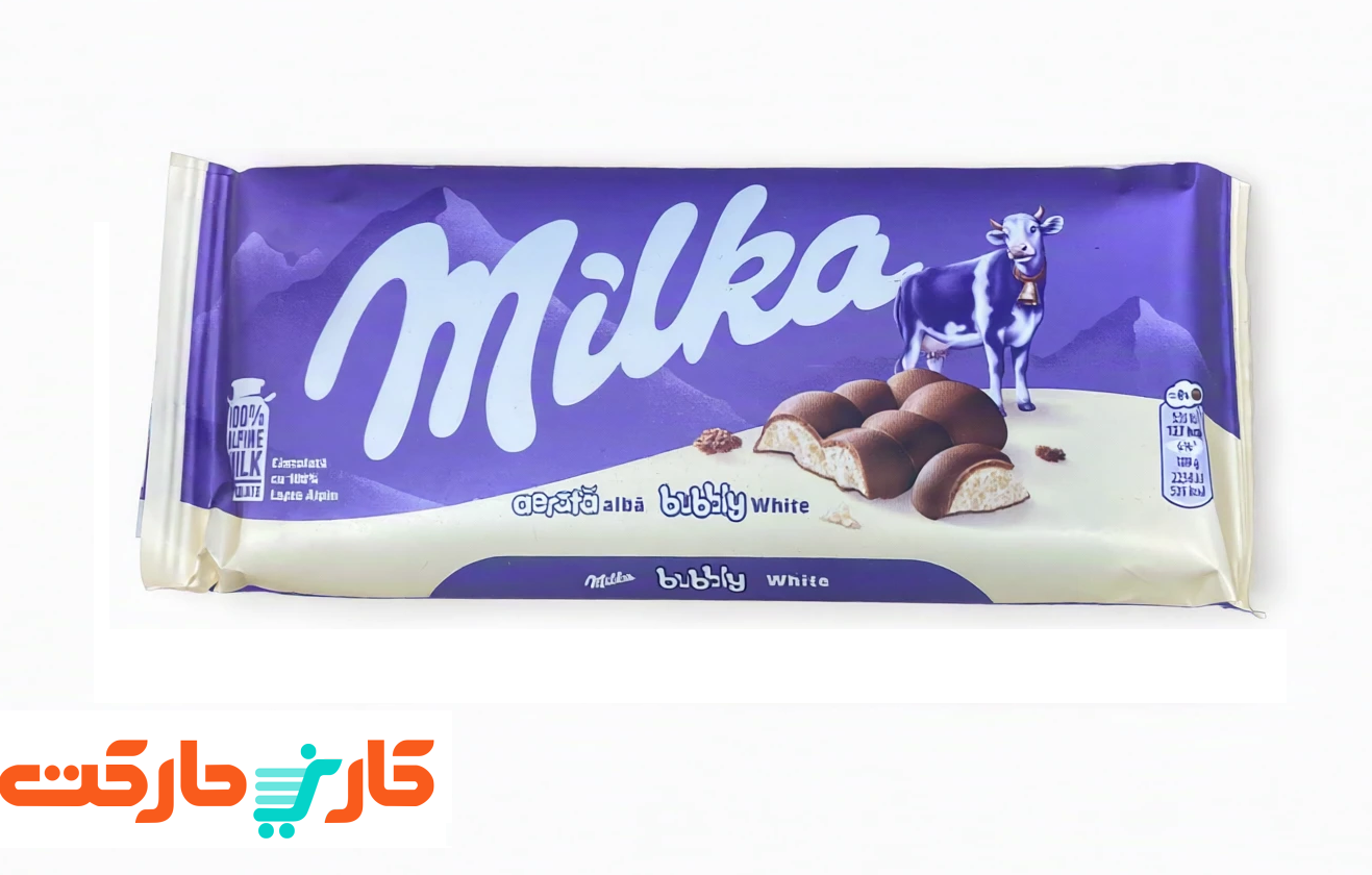 شکلات حبابی سفید میلکا 100 گرم Milka