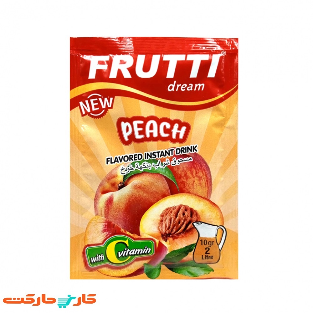 CREATOR: gd-jpeg v1.0 (using IJG JPEG v80), quality = 100 پودر شربت هلو فروتی دریم 24 عددی Frutti Dream - Image 1