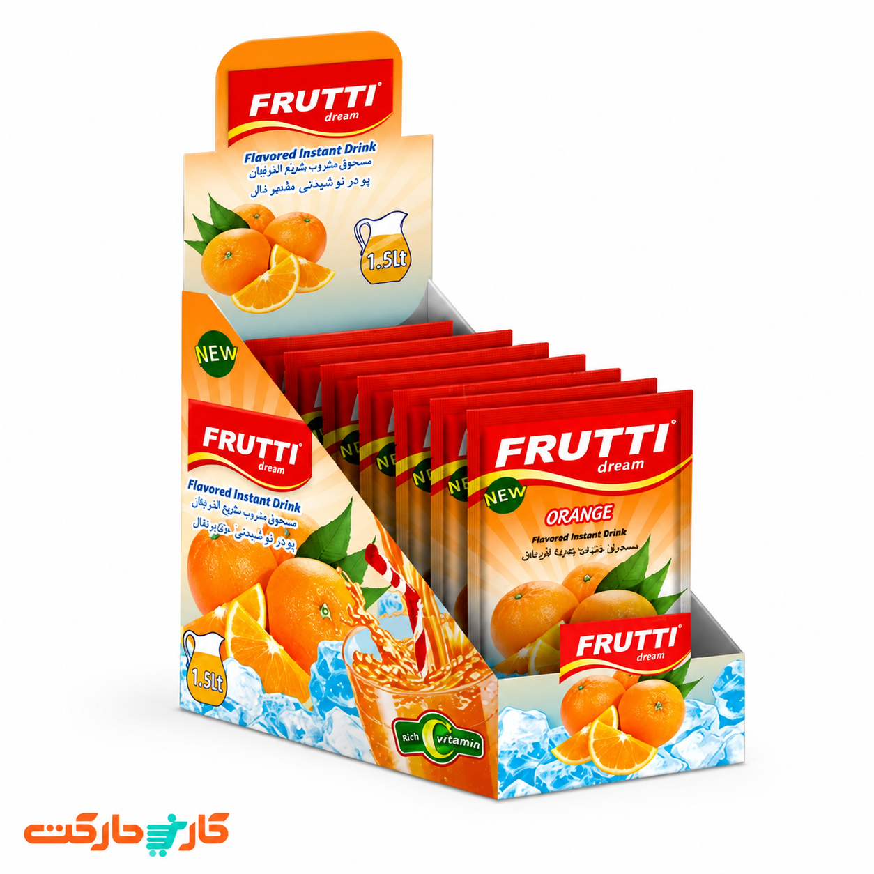 پودر شربت پرتقال فروتی دریم 24 عددی Frutti Dream
