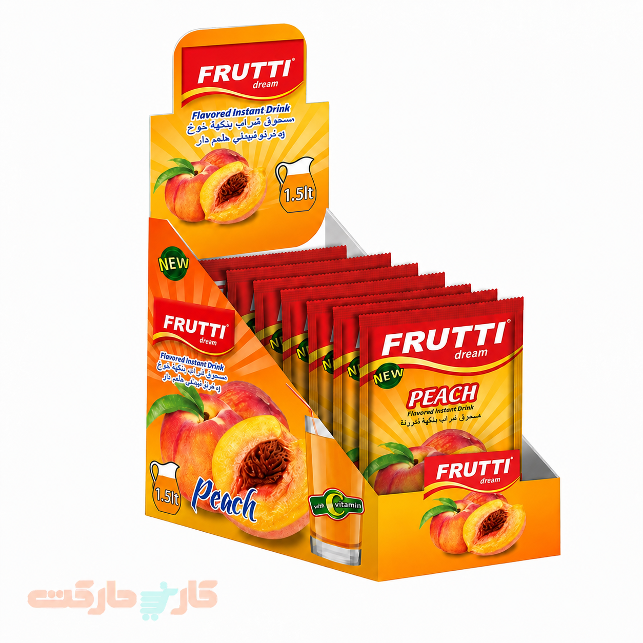 پودر شربت هلو فروتی دریم 24 عددی Frutti Dream