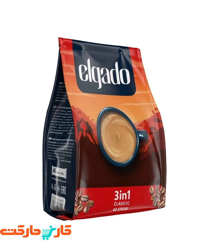 کافی میکس 3 در 1 الگادو بسته 48 عددی (Elgado 3in1)