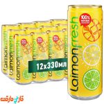 بسته 12 عددی نوشیدنی آناناس گازدار لایمون فرش laimon fresh