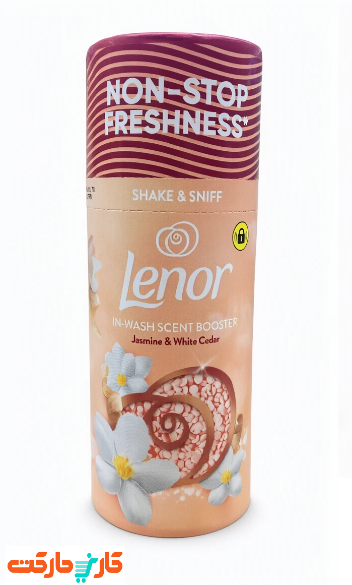 دانه خوشبوکننده لباس لنوور Lenor با رایحه لوکس یاس و سدر سفید Jasmine & White Cedar