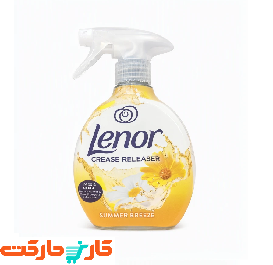 اسپری رفع چروک و خوشبوکننده لباس لنور مدل زرد Summer Breeze حجم 500 میلی‌لیتر